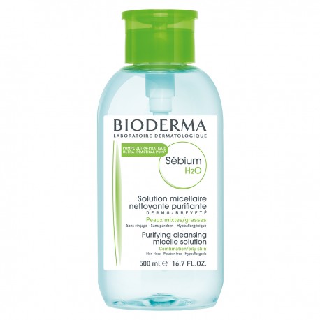 SEBIUM H2O AGUA MICELAR 500ML BOMBA INVE