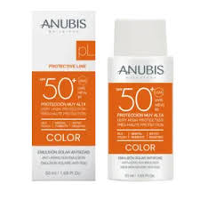 ANUBIS EMULSION SOLAR ANTI-EDAD SPF50+ C/COLOR 50ML